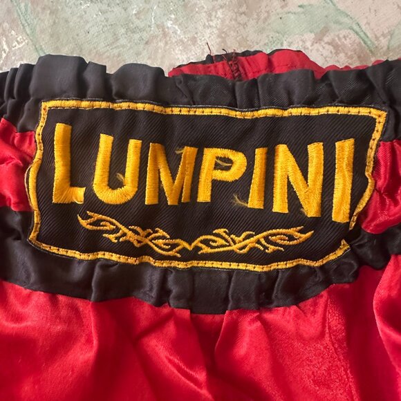 Lumpini Red Gray Muay Thai Shorts Size XL - Picture 4 of 6